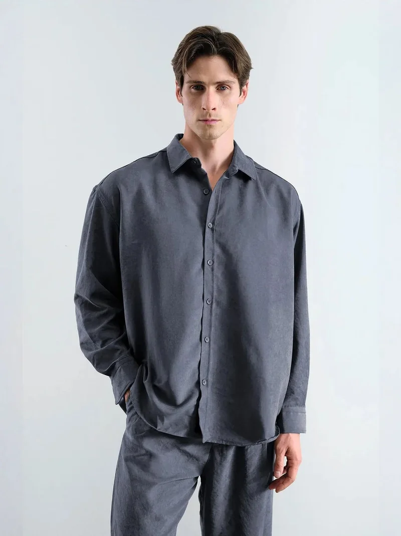 جيستو GIESTO Regular Fit Poplin Shirt with Button Closure